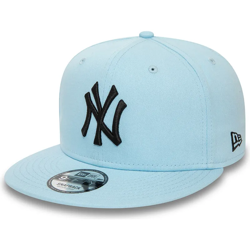 mutzen-flach-blau-snapback-claro-negro-9fifty-league-essential-der-new-york-yankees-mlb-von-new-era