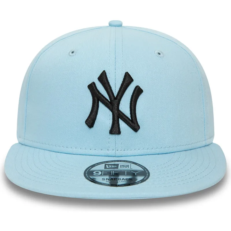 mutzen-flach-blau-snapback-claro-negro-9fifty-league-essential-der-new-york-yankees-mlb-von-new-era