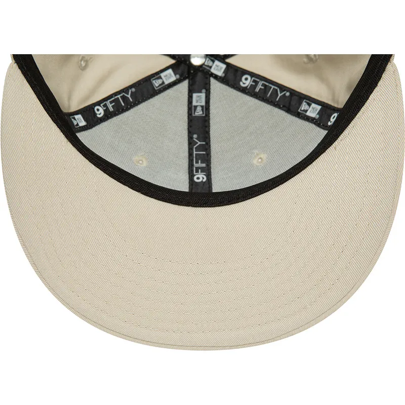mutzen-flach-beige-snapback-negro-9fifty-league-essential-der-new-york-yankees-mlb-von-new-era