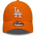 mutzen-gebogen-orange-verstellbares-band-9forty-league-essential-der-los-angeles-dodgers-mlb-von-new-era