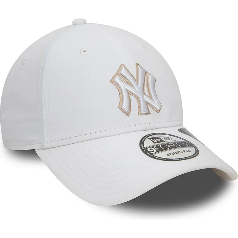 weisse-verstellbare-curved-cap-9forty-repreve-outline-der-new-york-yankees-mlb-von-new-era