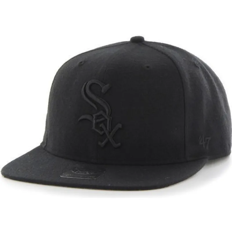 mutzen-flach-schwarz-snapback-der-chicago-white-sox-mlb-von-47-brand