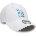 verstellbare-weisse-curved-cap-mit-blauem-logo-9forty-team-outline-der-los-angeles-dodgers-mlb-von-new-era