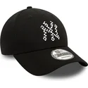 schwarze-verstellbare-curved-cap-9forty-seasonal-infill-der-new-york-yankees-mlb-von-new-era