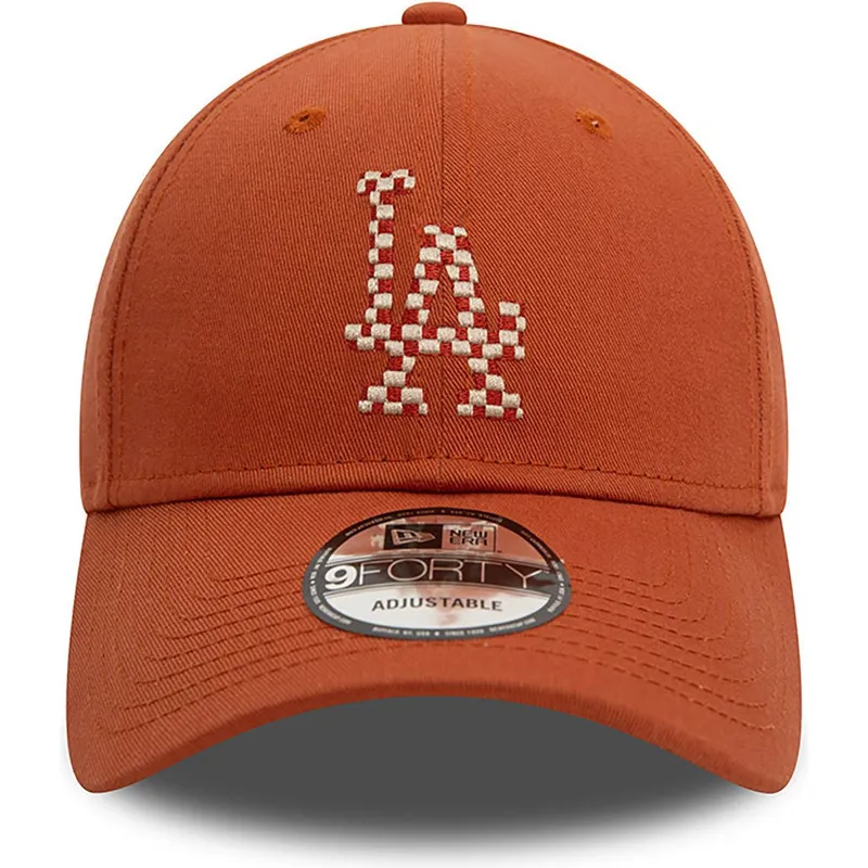 braune-verstellbare-curved-cap-9forty-seasonal-infill-der-los-angeles-dodgers-mlb-von-new-era