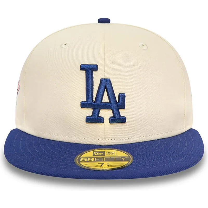 mutzen-flach-beige-angepasst-59fifty-team-colour-der-los-angeles-dodgers-mlb-von-new-era