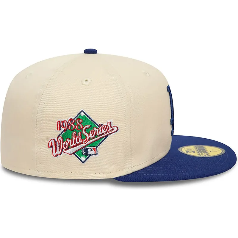 mutzen-flach-beige-angepasst-59fifty-team-colour-der-los-angeles-dodgers-mlb-von-new-era
