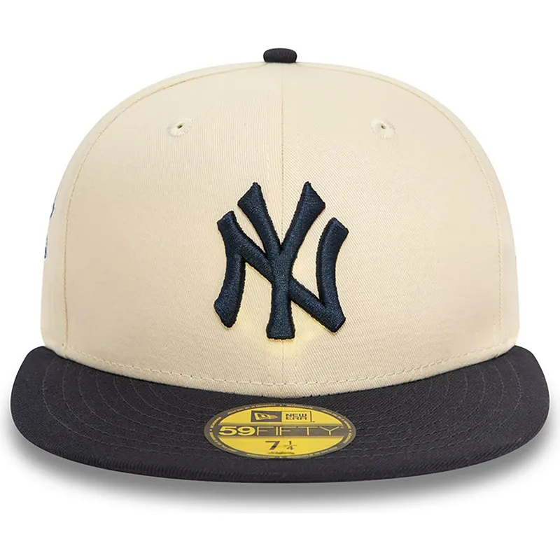 mutzen-flach-beige-angepasst-59fifty-team-colour-der-new-york-yankees-mlb-von-new-era