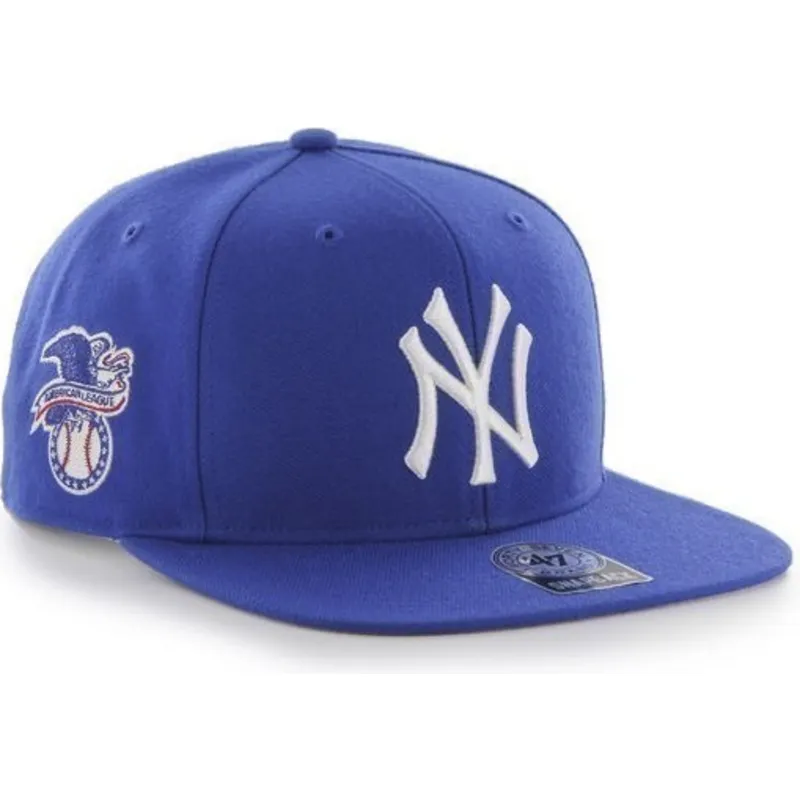 blaue-flache-snapback-kappe-new-york-yankees-mlb-sure-shot-von-47-brand