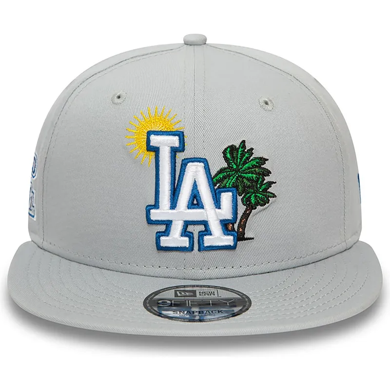 los-angeles-dodgers-mlb-new-era-9fifty-summer-icon-graue-snapback-kappe