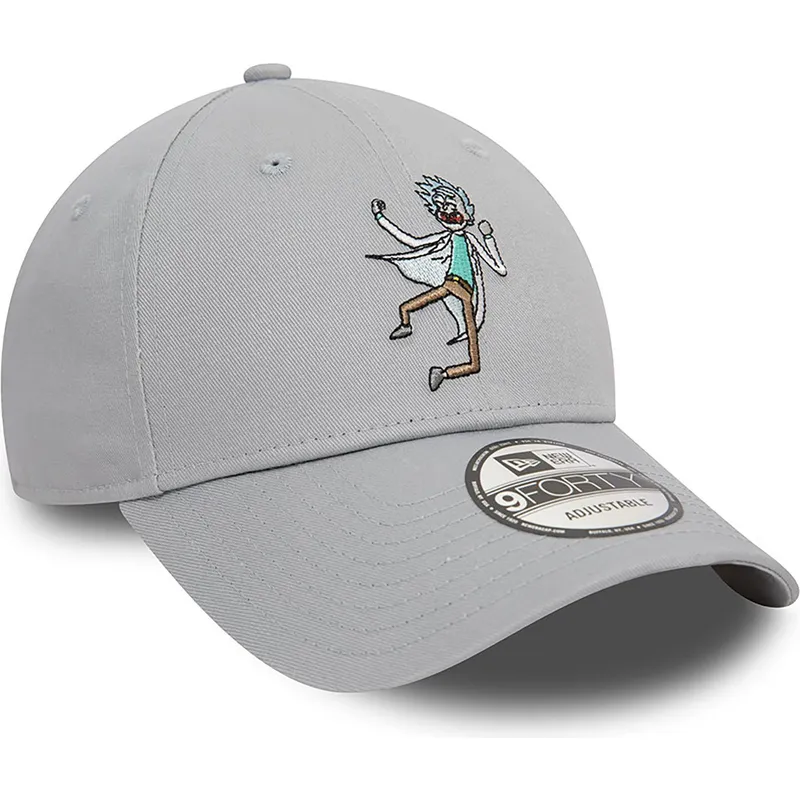 graue-verstellbare-curved-cap-9forty-character-rick-sanchez-rick-und-morty-von-new-era