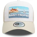mutzen-gebogen-beige-snapback-a-frame-summer-der-saint-tropez-ciudades-y-playas-von-new-era