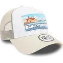 beige-trucker-cap-a-frame-summer-von-saint-tropez-stadte-und-strande-von-new-era