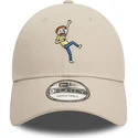 beige-verstellbare-curved-cap-9forty-character-morty-smith-rick-und-morty-von-new-era
