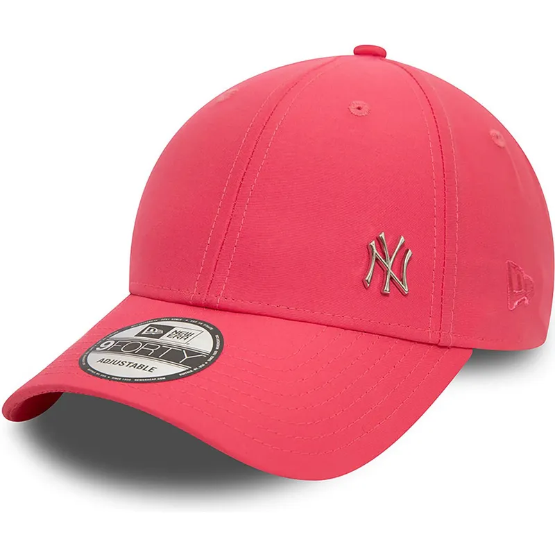 rosa-verstellbare-curved-cap-9forty-flawless-der-new-york-yankees-mlb-von-new-era