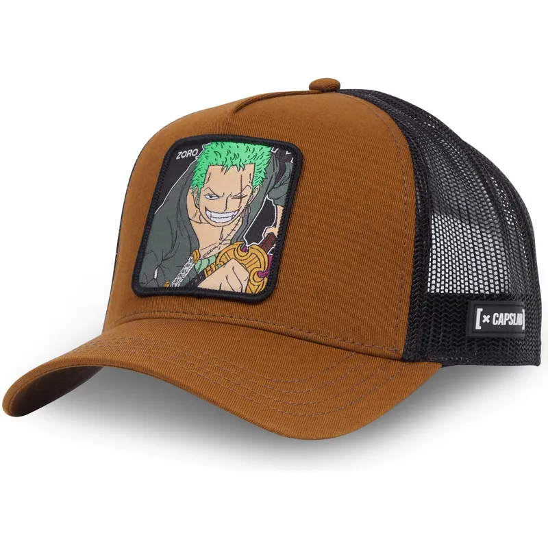 gorra-trucker-braun-und-schwarz-roronoa-zoro-zor1-ct-one-piece-von-capslab