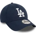 verstellbare-marineblaue-9forty-leinen-cap-der-los-angeles-dodgers-mlb-von-new-era