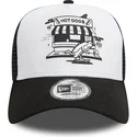 new-era-hot-dog-new-york-a-frame-graphic-schwarz-weisse-trucker-kappe