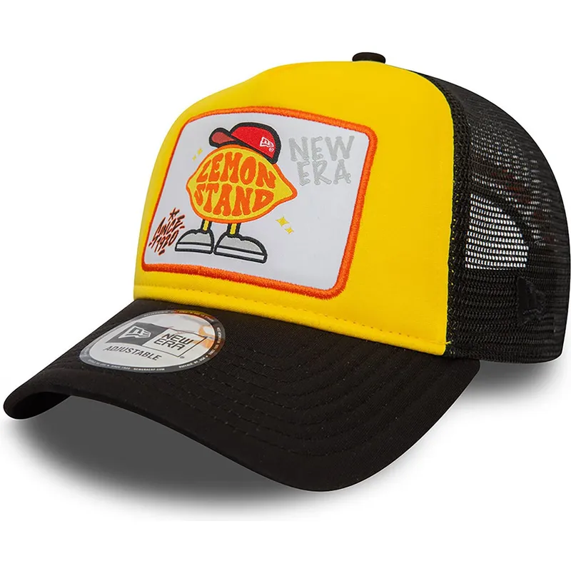 mutzen-gebogen-gelb-snapback-a-frame-von-new-era mutzen-gebogen-gelb-snapback-a-frame-von-new-era