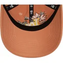 mutzen-gebogen-braun-verstellbares-band-9twenty-floral-der-los-angeles-dodgers-mlb-von-new-era