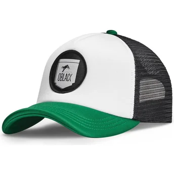 Gorra Trucker Weiß, Schwarz und Grün Classic von Oblack
