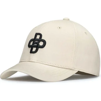 Verstellbare beige Baseballkappe mit gebogenem Schirm Peach von Oblack