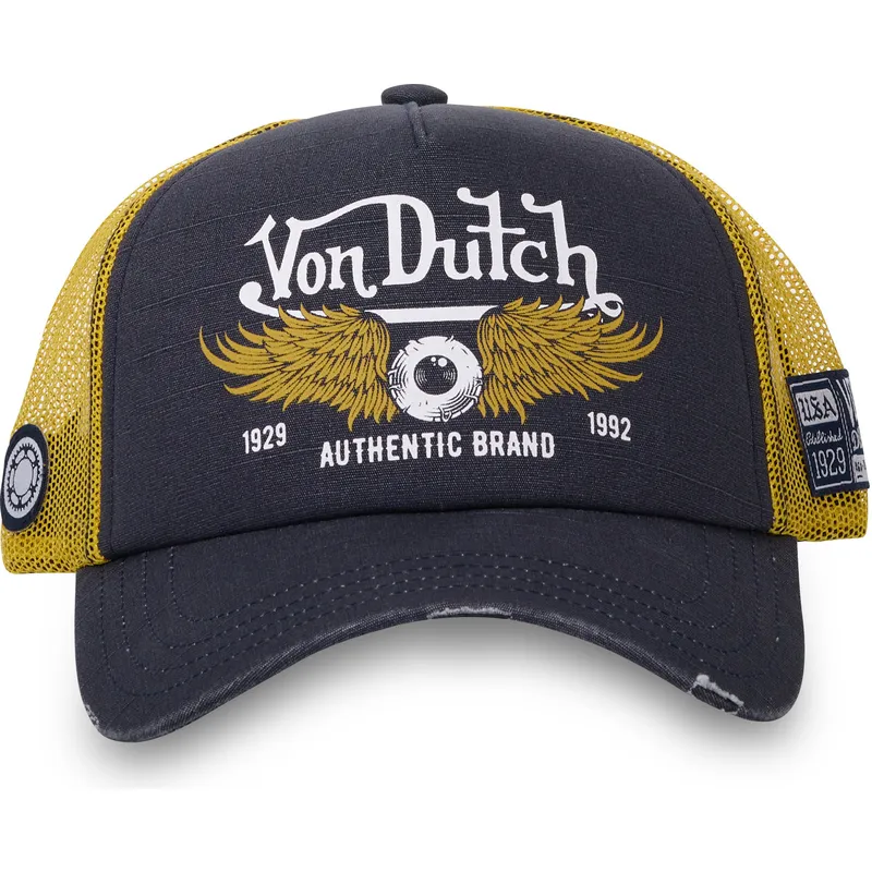 trucker-cap-grau-und-gelb-crew14-von-von-dutch