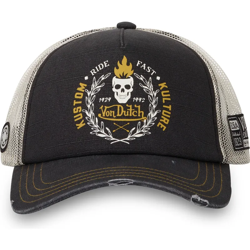 schwarze-und-graue-trucker-kappe-crew13-von-von-dutch