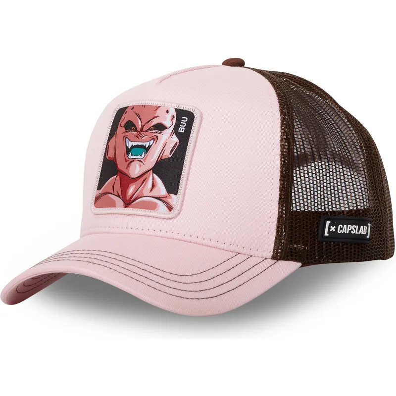 mutzen-gebogen-rosa-snapback-kid-buu-dragon-ball-von-capslab