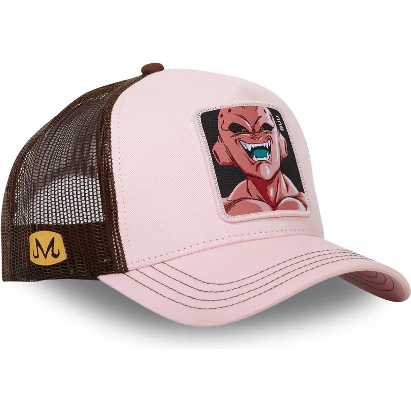 mutzen-gebogen-rosa-snapback-kid-buu-dragon-ball-von-capslab