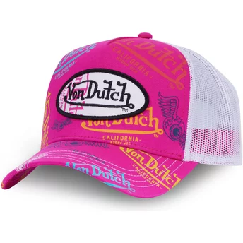 Von Dutch LE FUS Pink and White Trucker Hat