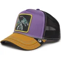 trucker-cap-violett-schwarz-und-braun-drache-boss-hammer-and-spike-insert-coin-vol2-the-farm-von-goorin-bros