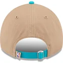 braune-und-blaue-verstellbare-curved-cap-9twenty-draft-2024-der-charlotte-hornets-nba-von-new-era