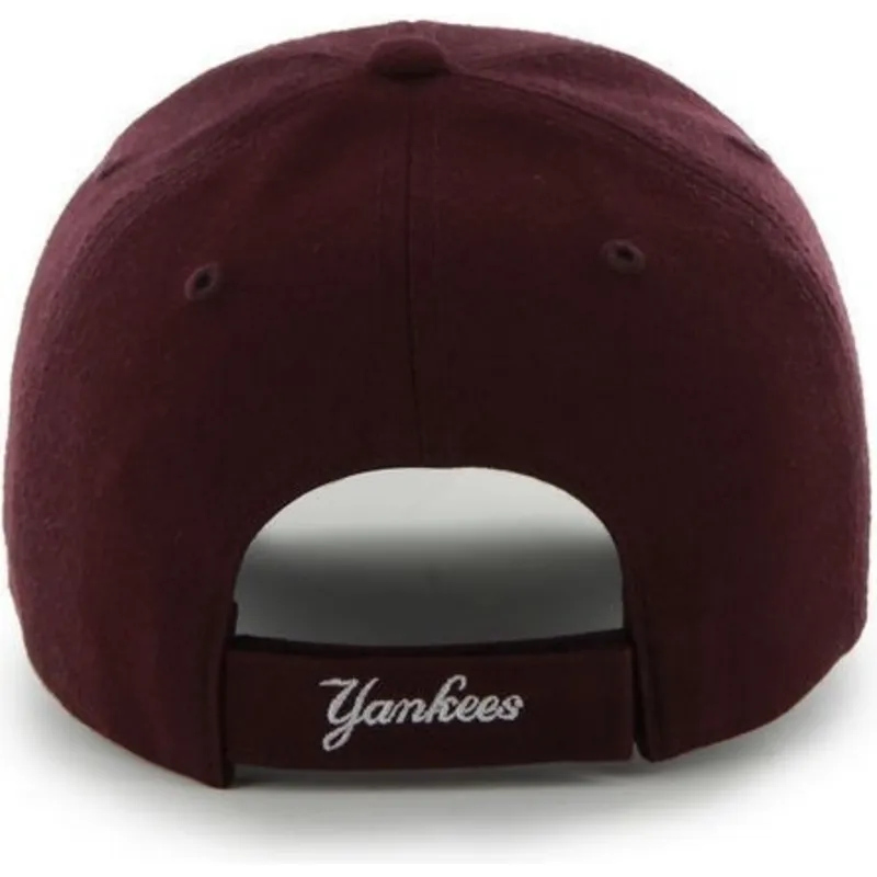 mutzen-gebogen-rot-verstellbares-band-granate-der-new-york-yankees-mlb-von-47-brand