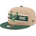 braune-und-grune-9fifty-draft-2024-snapback-kappe-der-milwaukee-bucks-nba-von-new-era
