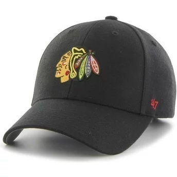 47 Brand Curved Brim Chicago Blackhawks NHL Cap schwarz