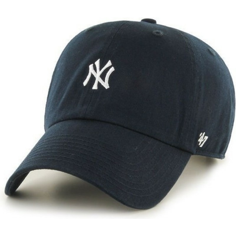 47-brand-curved-brim-mit-kleinem-logo-new-york-yankees-mlb-clean-up-cap-marineblau