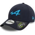 new-era-alpine-f1-team-formel-1-9forty-essential-repreve-snapback-kappe-mit-gebogenem-schirm-in-marineblau