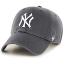 dunkelgraue-gebogene-kappe-new-york-yankees-mlb-clean-up-von-47-brand