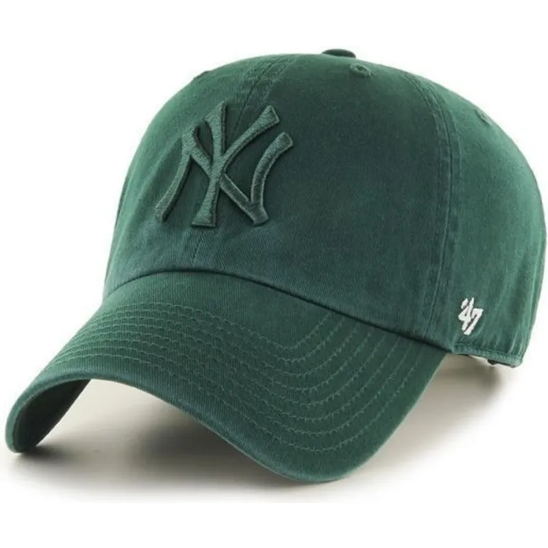 mutzen-gebogen-grun-verstellbares-band-der-new-york-yankees-mlb-von-47-brand