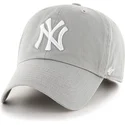 47-brand-curved-brim-new-york-yankees-mlb-clean-up-cap-grau