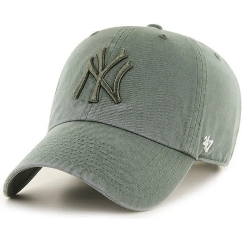 mutzen-gebogen-grun-verstellbares-band-der-new-york-yankees-mlb-von-47-brand