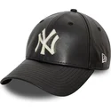 9forty-verstellbare-schwarze-lederkappe-new-york-yankees-mlb-von-new-era