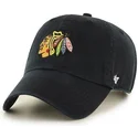 mutzen-gebogen-schwarz-verstellbares-band-der-chicago-blackhawks-nhl-von-47-brand
