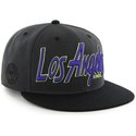 47-brand-flat-brim-script-logo-los-angeles-kings-nhl-snapback-cap-schwarz-