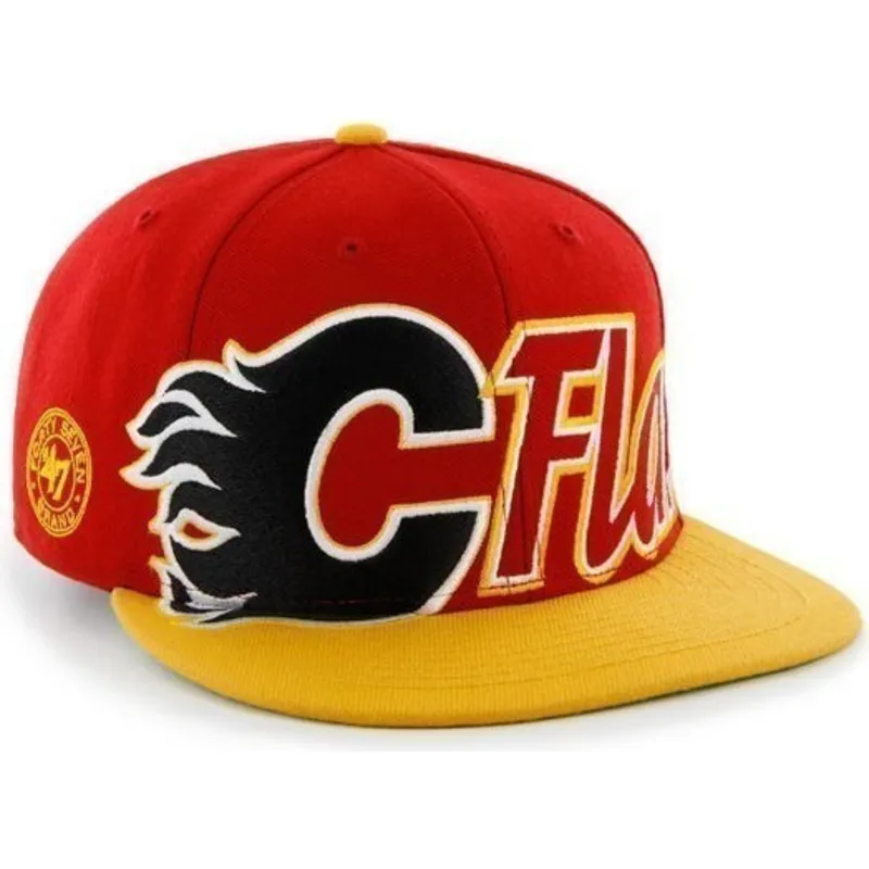 mutzen-flach-rot-snapback-de-letras-der-calgary-flames-nhl-von-47-brand mutzen-flach-rot-snapback-de-letras-der-calgary-flames-nhl-von-47-brand