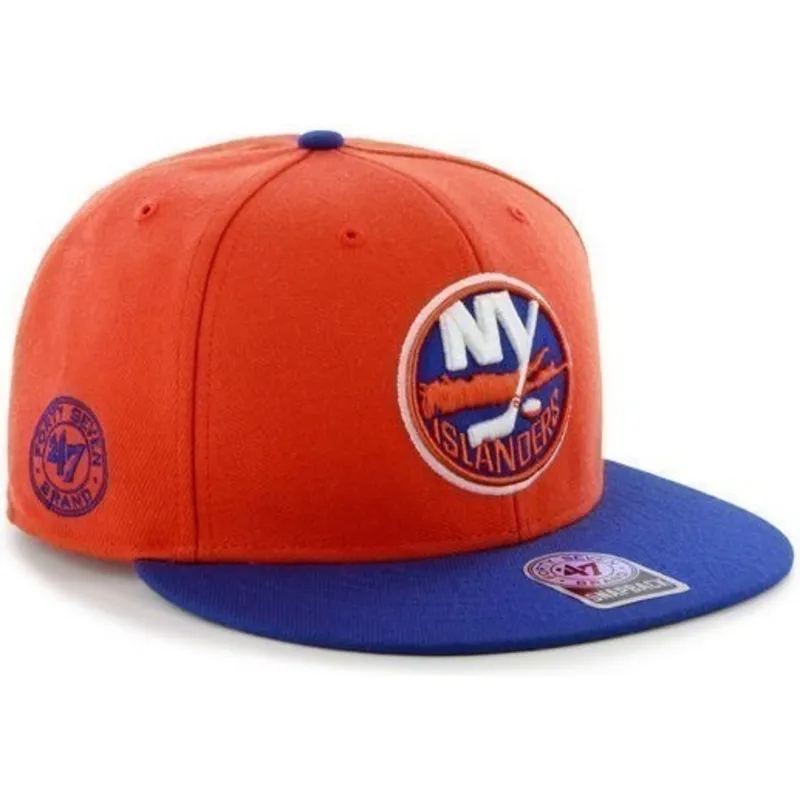 mutzen-flach-orange-snapback-der-new-york-islanders-nhl-von-47-brand
