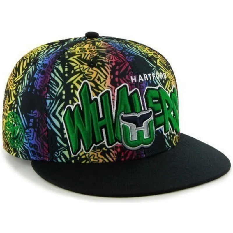 mutzen-flach-grun-snapback-multicolor-der-hartford-whalers-nhl-von-47-brand