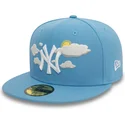 mutzen-flach-blau-angepasst-59fifty-cloud-der-new-york-yankees-mlb-von-new-era