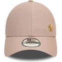 new-era-curved-brim-golden-logo-9forty-flawless-new-york-yankees-mlb-beige-adjustable-cap